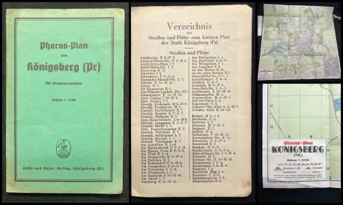 Pharus- Plan von Königsberg (Pr). mit Straßenverzeichnis Maßstab 1: 15 000