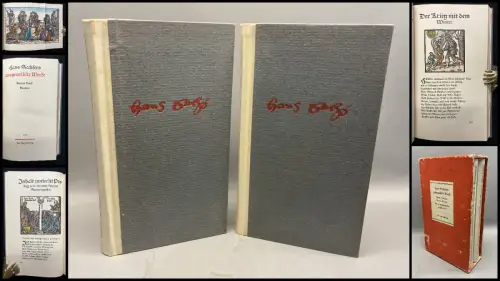 Insel- Verlag Hans Sachsens ausgewählte Werke 2 Bde. Halbpergament 1961 Lyrik