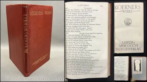 Insel Verlag Koerners Werke EA. Grossherzog Wilhelm Ernst Ausgabe 1906