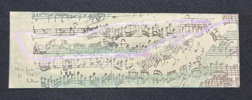 Dottore(geb.1935-2009) Komposition in Noten. Lithographie unter Pastellkreide