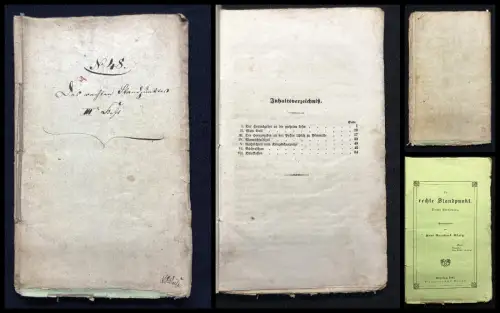 König, Bernhard Carl Der rechte Standpunkt. Dritte Fortsetzung sehr selten 1845