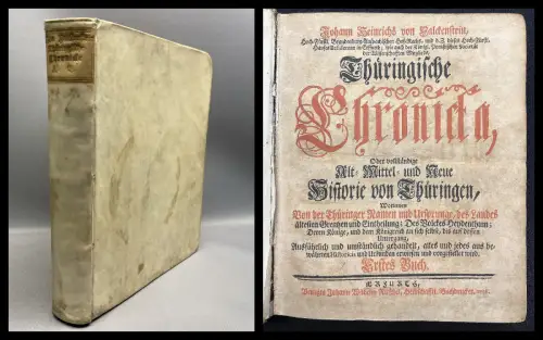 Falckenstein Thüringische Chronicka Könige, und dem Königreich[...]1.Bd.apart