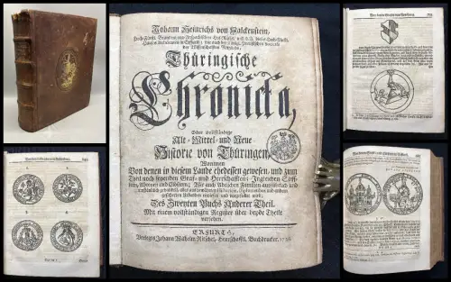 Falckenstein Thüringische Chronicka 2. Teil d. 2 Bde.(von 2Bde. in 3 Teilen)1738