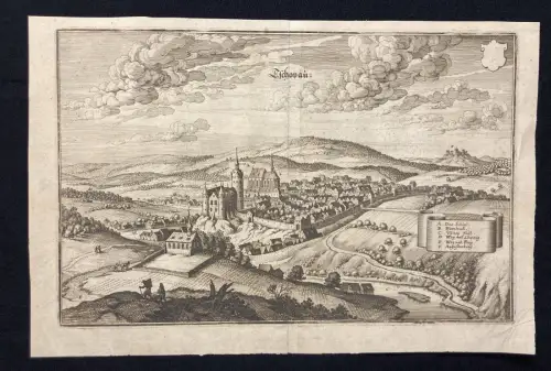 Merian, Mattheus Gestochene Karte von Tschopau Kupferstich