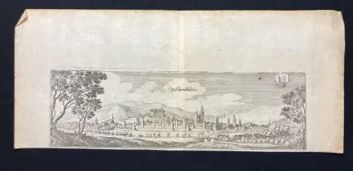 Merian, Mattheus( 1593- 1650) Kupferstich von Schmalkalden in Thüringen 1650