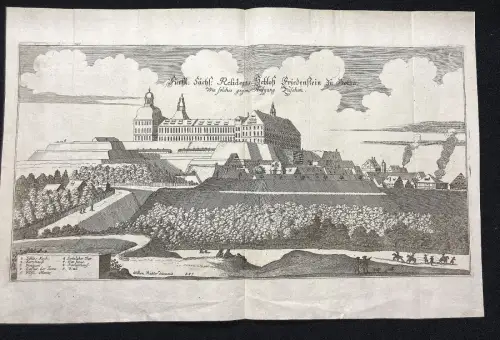 Merian Kupferstich vom Fürstl. Sächs: Residents Schloß Friedenstein zu Gotha