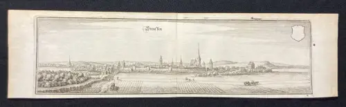 Merian, Mattheus( 1593- 1650) Kupferstichkarte von Breussen in Thüringen 9x39cm