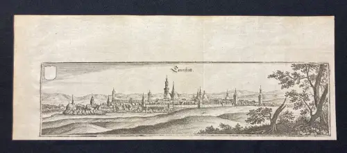 Merian, Mattheus( 1593- 1650) Kupferstichkarte von Hennfstädt in Thüringen 1650