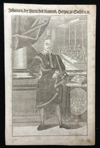 Kupferstich aus Kurfürstentitel Johannes, der Vierte des Namens, Herzog zu Sach.