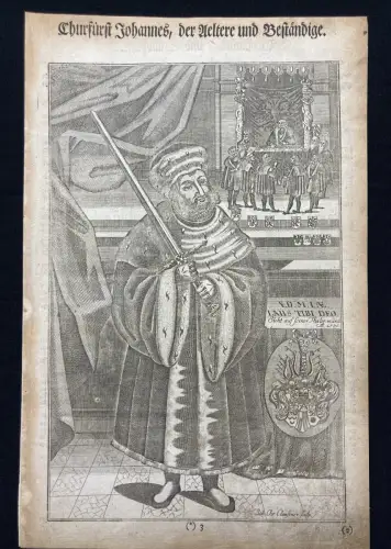 Kupferstich aus Kurfürstentitel Churfürst Johannes, der Aeltere und Beständige