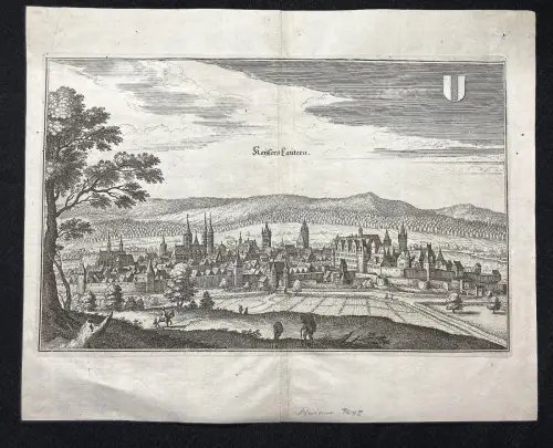 Merian Kupferstichkarte von Keysers Lautern in Rheinland- Pfalz um 1650