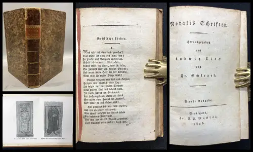 Schlegel Fr., Tieck Ludwig Novalis Schriften komplett in 1 Band 1826 Lyrik