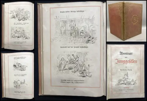 Busch, Wilhelm Abenteuer eines Junggesellen 1875 selten Verse Reime Gedichte