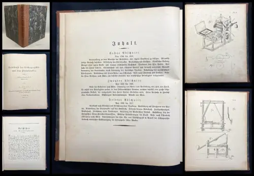 Senefelder, Alois Lehrbuch der Lithographie und des Steindruckes. 2 Tafeln 1909