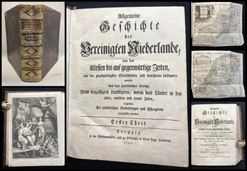 Wagenaar Allgemeine Geschichte der Vereinigten Niederlande Teil 1+2, 1756, 1757