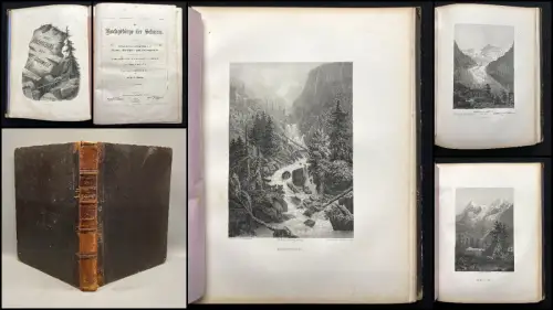 Osenbrüggen Das Hochgebirge in der Schweiz. Prachtwerk mit 52 Stahlstichen 1867