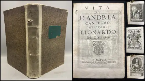 Capua, Leonardo di Vita di D. Andrea Cantelmo [...] 1693 Militaria Kupfer EA