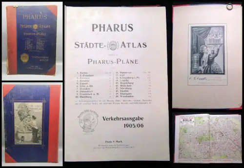 Thom, Ernst Pharus Städte- Atlas enthaltend die Pharus-Pläne Berlin 1905/06