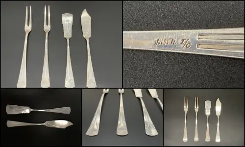 Vorlegerset 4 Teile" bestehend aus Buttermesser, Käsemesser, 2X Fleischgabeln