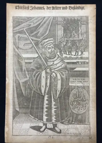 Kupferstich aus Kurfürstentitel Churfürst Johannes, der Aeltere und Beständige