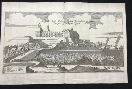 Merian Kupferstich vom Fürstl. Sächs: Residents Schloß Friedenstein zu Gotha