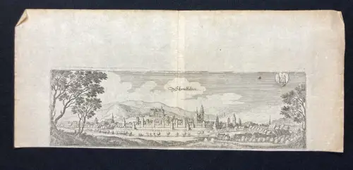 Merian, Mattheus( 1593- 1650) Kupferstich von Schmalkalden in Thüringen 1650