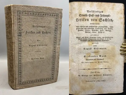 Vollständiges Staats-Post- und Zeitungs-Lexikon von Sachsen 7.Bd. 1820 Saxonica