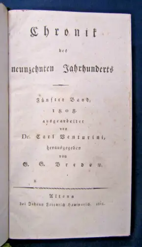 Venturini Chronik des 19. Jahrhunderts 5. Band 1811 Geschichte Gesellschaft sf