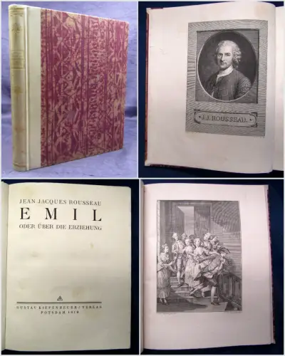 Rousseau Emil oder Über die Erziehung 1919 Nr. 220 von 500 Exemplare sf