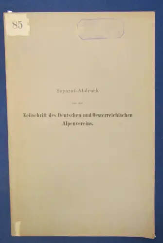 Seperat- Abdruck Ueber die optische Täuschung im Gebirge 1882 Forschung js
