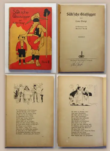 Voigt Säk'sche Glassiger um 1925 Sächische Klassiker Sachsen Mundart Dialekt xz