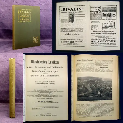 Salzger Illustr. Lexikon der Bade-,Brunnen-u. Luftkurorte 1914 20.Auflage mb
