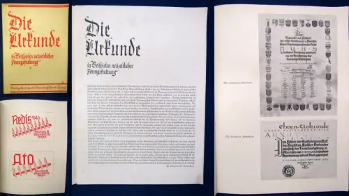 Die Urkunde in Beispielen neuzeitlicher Formgestaltung um 1930 Kunst Graphik js