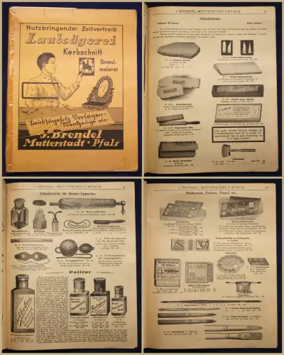 Werbezeitung von J. Brendel Nutzbringender Zeitvertreib Laubsägerei um 1920 sf