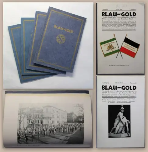 Blau-Gold Nachrichten- und Erinnerungsblätter Staatsgymnasium Dresden 4 Hefte xz