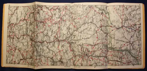 Orig. Wegekarten-Heft des Erzgebirges 1932 Sachsen Saxonica Geografie sf