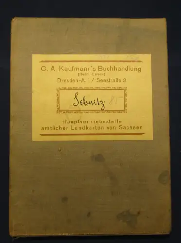 Karte kol. Sebnitz Maßstab 1:25000 Landkarten v. Sachsen Kaufmann 1902 js