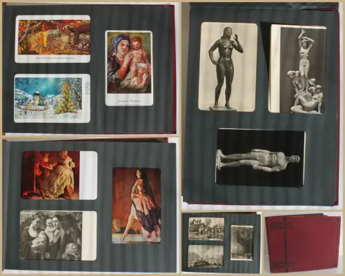 Fotoalbum AK Kunstpostkarte Haus der Kunst München 30er/40er Erotik Akt sf