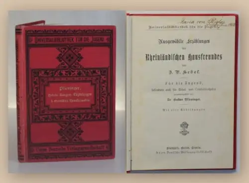 Hebel Ausgewählte Erzählungen des Rheinländischen Hausfreundes um 1890 sf
