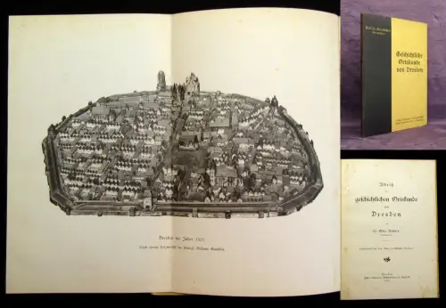 Richter Abriß der geschichtlichen Ortskunde von Dresden 1898 selten Saxonica js