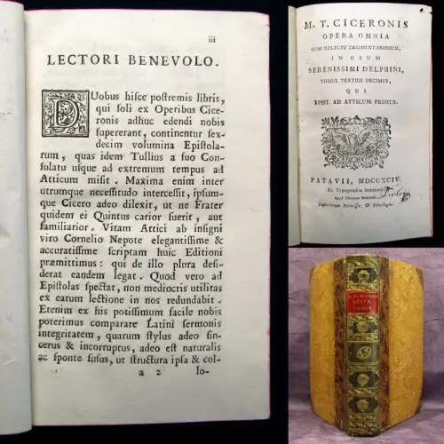 Ciceronis Opera Omnia 1794 13. Bd. apart Latein Delphine Naturwissenschaften mb