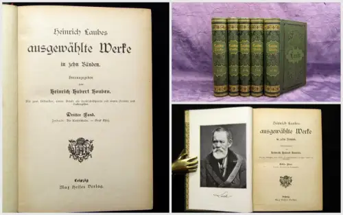 Houben Heinrich Laubes ausgewählte Werke 10 Bde. in 5 um 1895 Lyrik js