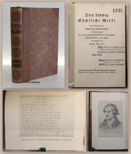 Otto Ludwig Werke 1. Bd Erzählungen 1912 Belletristik Prachtband Georg Müller xz