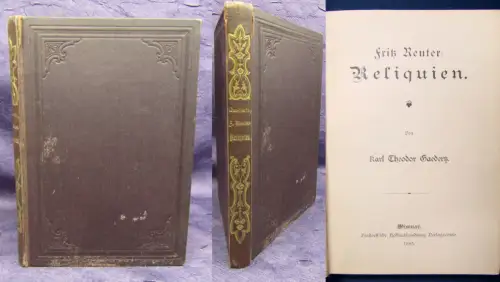 Fritz Reuter Reliquien 1885 Klassiker Geschichte Christentum Buddha  js
