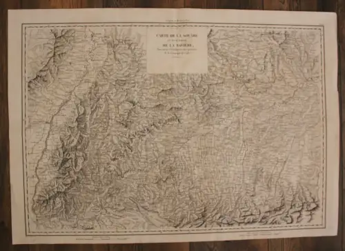 Orig. Stahlstichkarte "Carte de la Souabe et d'une Partie de la Baviere" sf