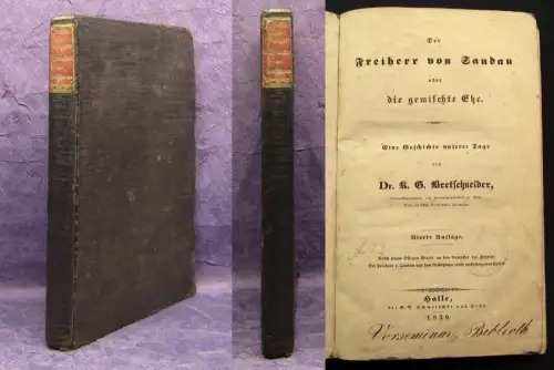 Bretschneider Der Freiherr von Sandau oder die gemischte Ehe 1839 Lyrik js