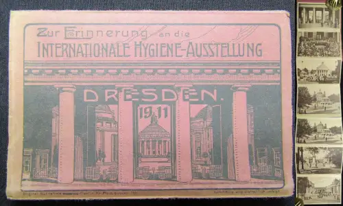 12 Ansichtskarten "Erinnerung an die Internationale Hygiene-Ausstellung Dresden"