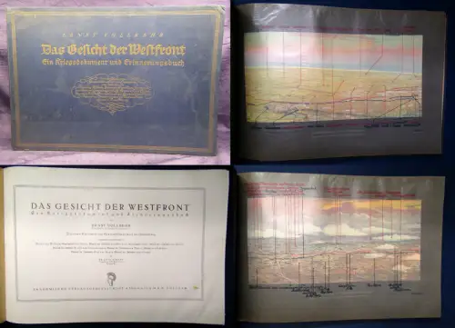Korfes Das Gesicht der Westfront um 1920 Kriegsdokument, Erinnerungsbuch js