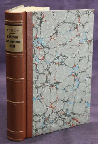 Münch Räbchen aus meinem Nest 1936 Halbkunstleder-Handeinband Georg Schuster sf