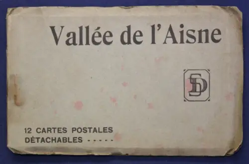12 Ansichtskarten Postkarten Vallee de'l Aisne um 1920 Frankreich Fotografie sf
